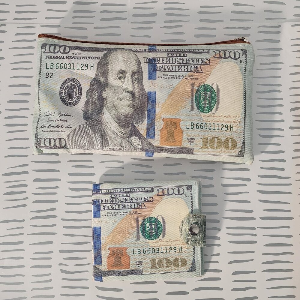 Novelty $100 Bill Pouch and Wallet